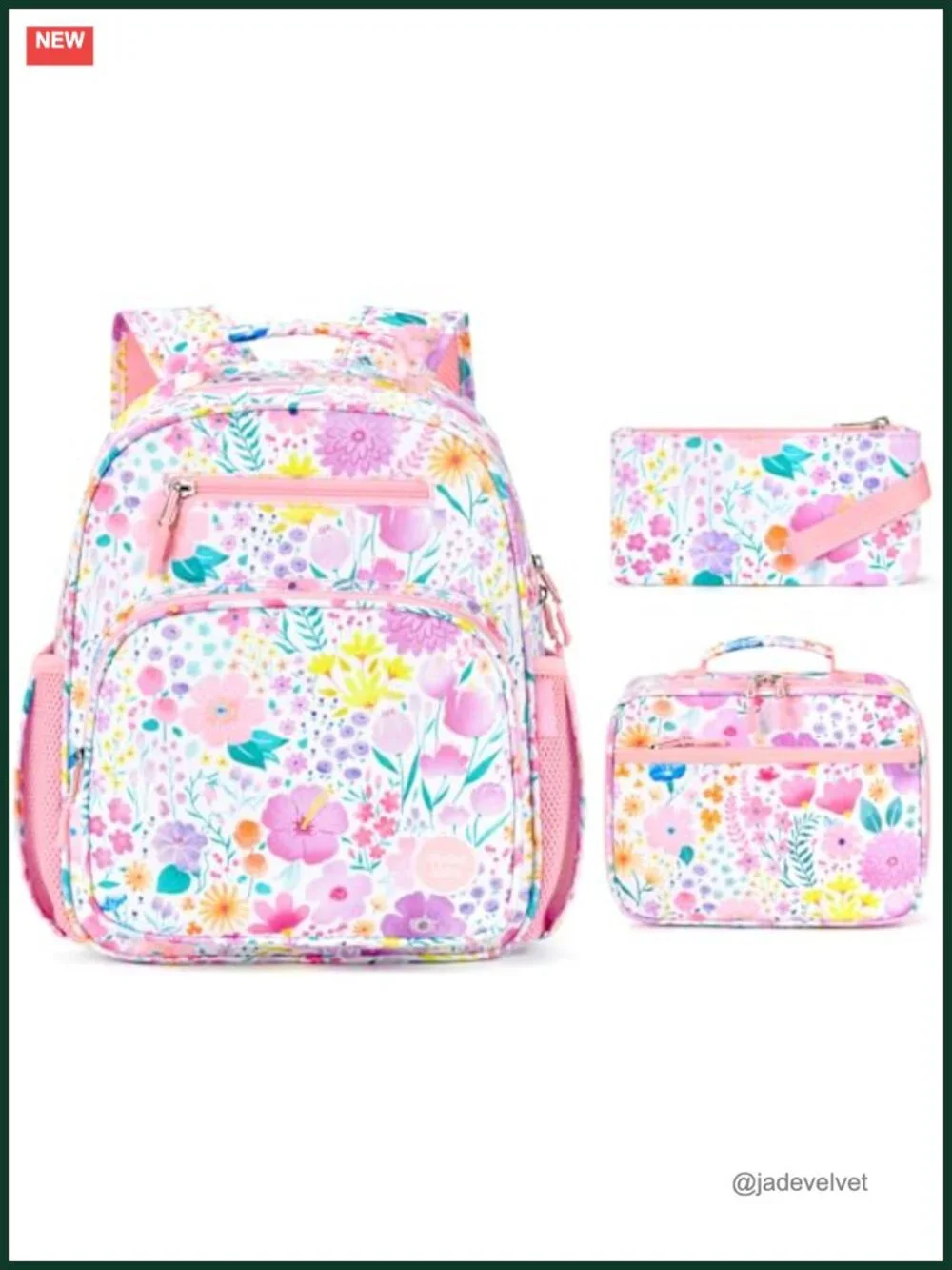 3PC Kids Backpack Set with Lunch Box and Pencil Case for School